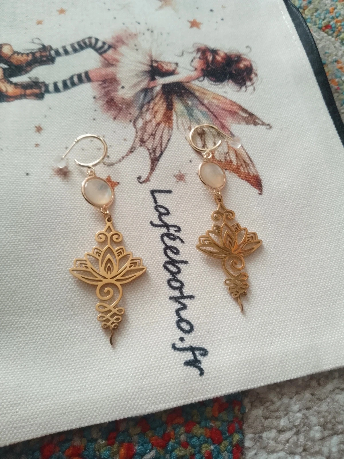 boucles d'oreilles bohèmes n'ac're et Lotus – photo 2
